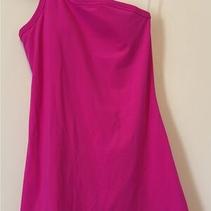 One-Shoulder Athletic Pink Dress
